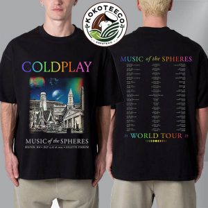 Coldplay Boston Music Of The Spheres Limited Tee Tour Dates At Gillette Stadium On July 15-16 2025 In Boston MA Unisex T-Shirt Two Sides