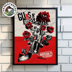 Guns N Roses Warsaw Poster At PGE Narodowy On July 12 2025 In Warsaw PL Poster Home Decor Canvas