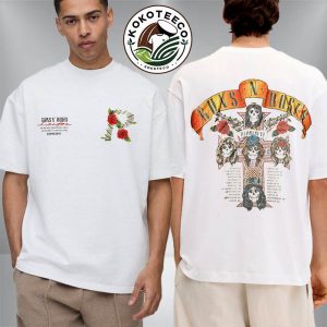 Guns N Roses x Represent Tour 2025 Schedule Cities Tour Exclusive Tee Unisex T-Shirt Two Sided