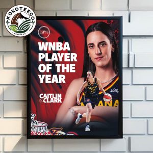 Indiana Fever Congrats Caitlin Clark WNBA Player Of The Year Poster Home Decor Canvas