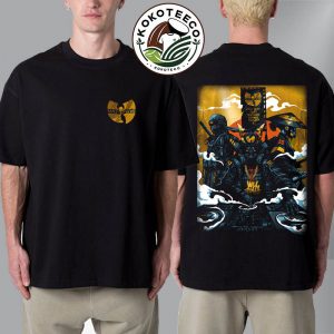 Wu Tang Clan New York City Poster Concert On July 16 2025 At Madison Square Garden In New York Gold Metallic Edition Unisex T-Shirt Two Sides